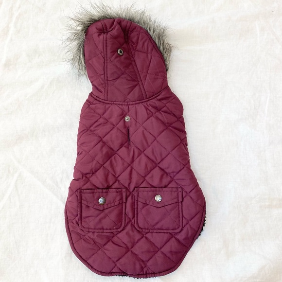 Bailey & Bella Quilted Purple Dog Parka Jacket - Picture 3 of 15
